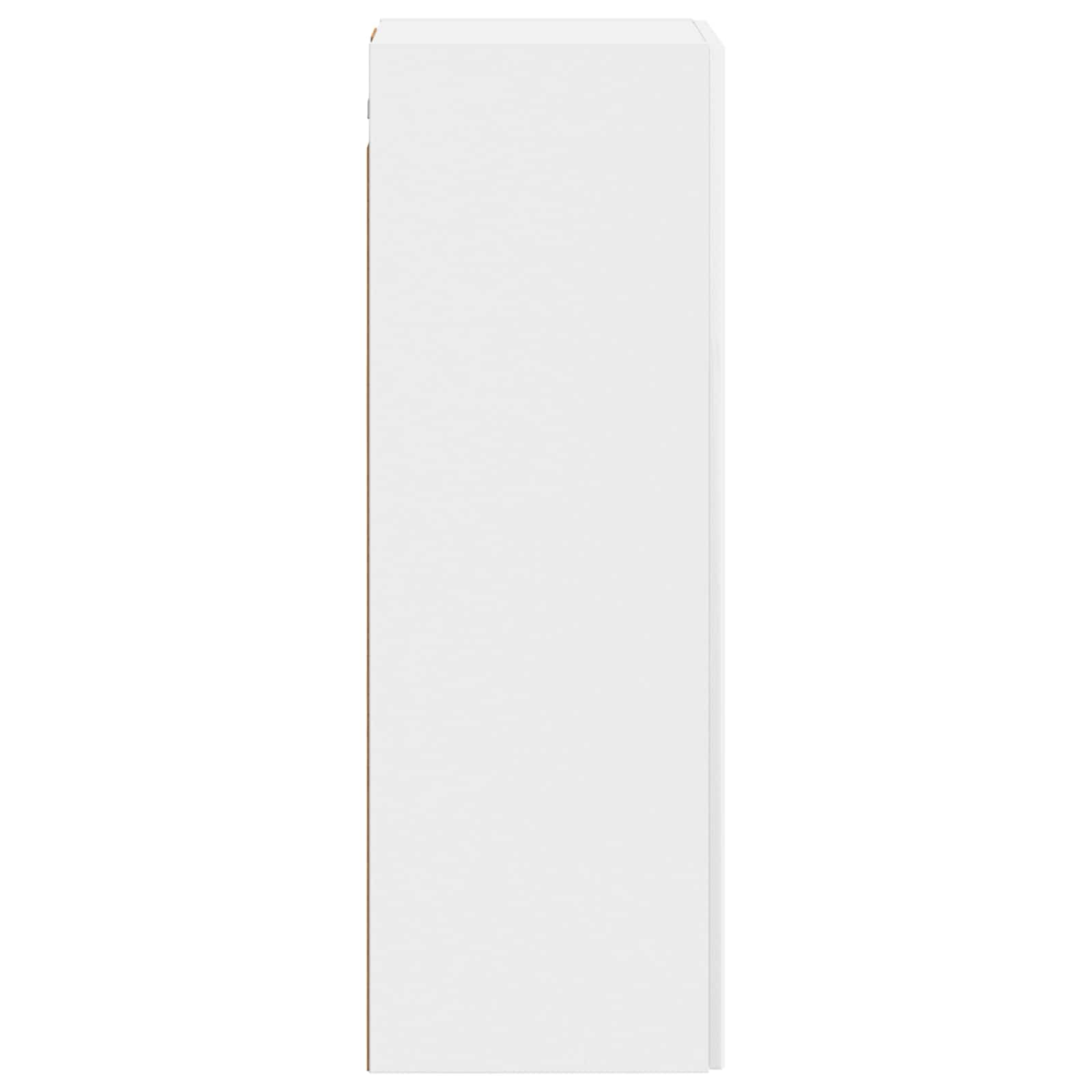 Mobiletto da Bagno a Muro Bianco Lucido 33 x 34,5 x 100 cm | homemem39