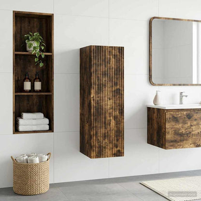 Mobiletto da Bagno a Muro Rovere Fumo 33 x 34,5 x 100 cm | homemem39