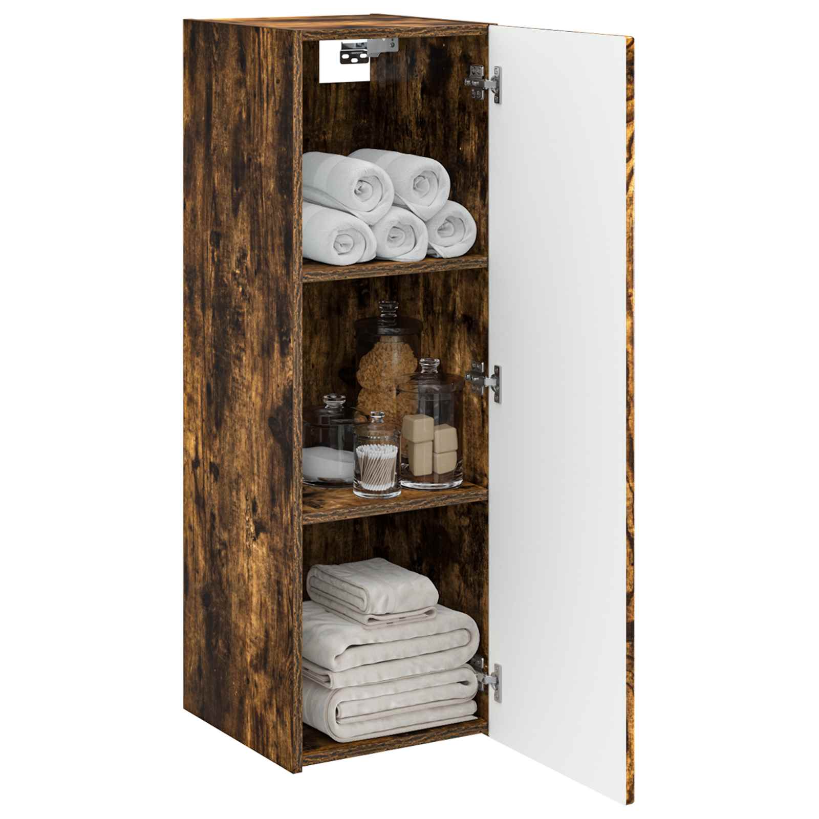Mobiletto da Bagno a Muro Rovere Fumo 33 x 34,5 x 100 cm | homemem39