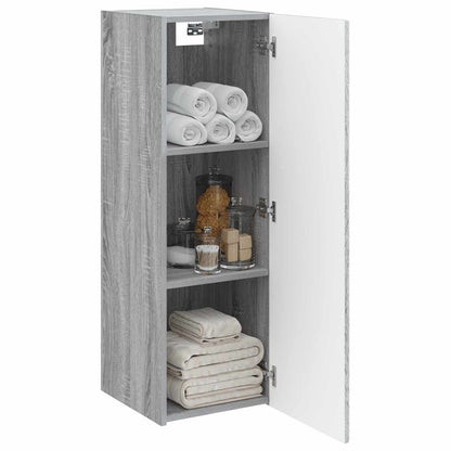 Mobiletto da Bagno a Muro Sonoma grigio 33 x 34,5 x 100 cm | homemem39