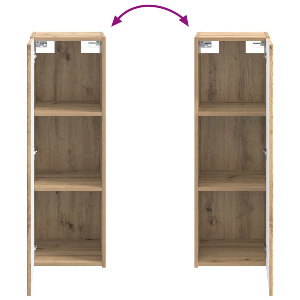 Mobiletto da Bagno a Muro Rovere Artigianale 33 x 34,5 x 100 cm | homemem39