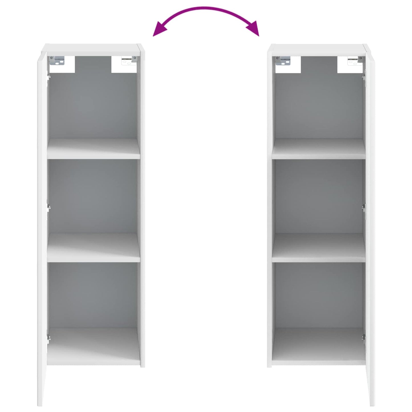 Mobiletto da Bagno a Muro Bianco 33 x 34,5 x 60 cm | homemem39