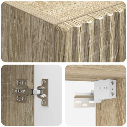 Mobiletto da Bagno a Muro Rovere Sonoma 33 x 34,5 x 60 cm | homemem39