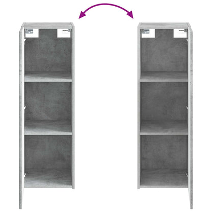 Mobiletto da Bagno a Muro Grigio Cemento 33 x 34,5 x 60 cm | homemem39