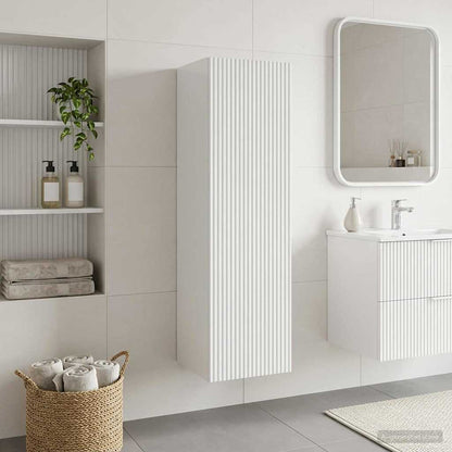 Mobiletto da Bagno a Muro Bianco Lucido 33 x 34,5 x 60 cm