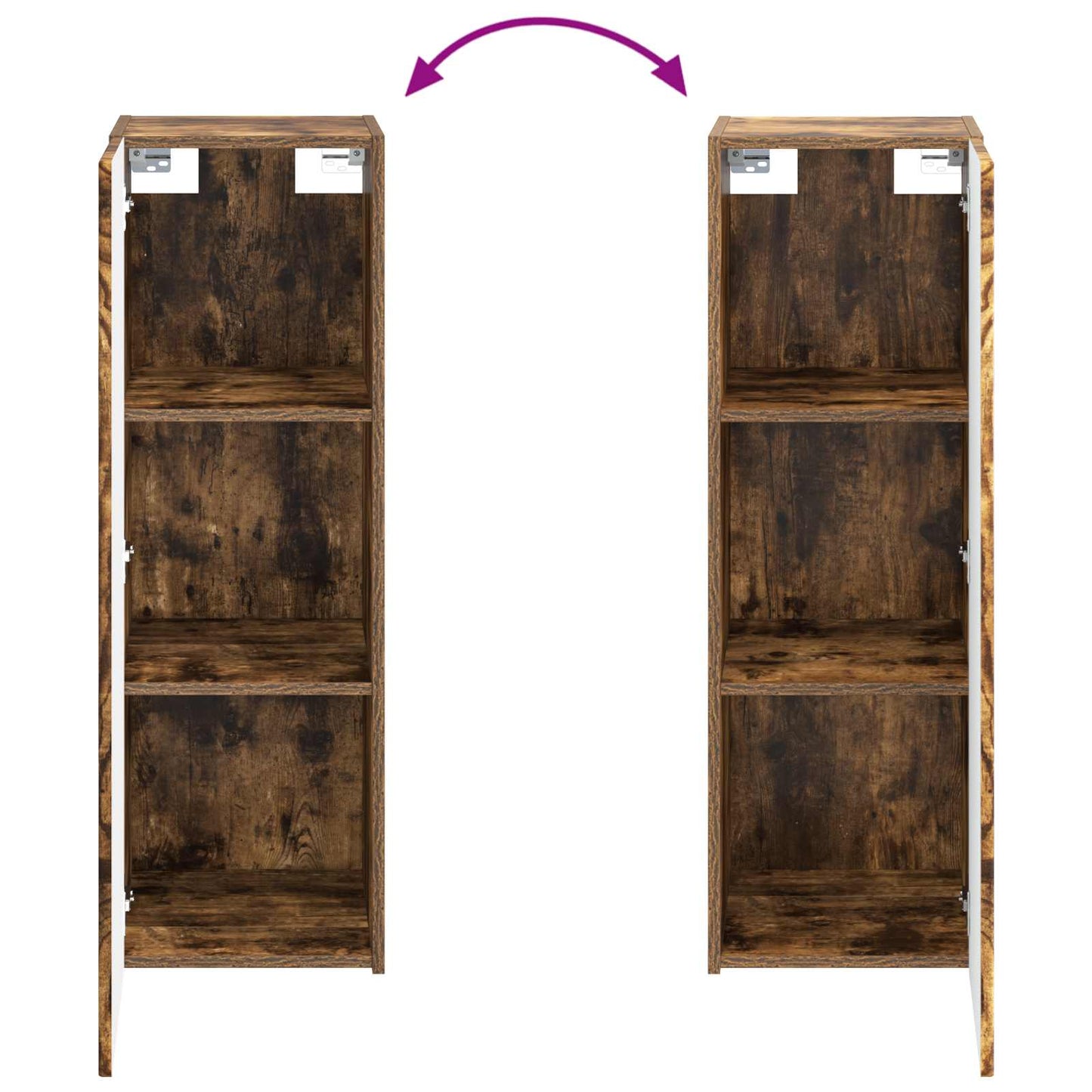 Mobiletto da Bagno a Muro Rovere Fumo 33 x 34,5 x 60 cm | homemem39