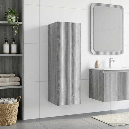 Mobiletto da Bagno a Muro Sonoma grigio 33 x 34,5 x 60 cm | homemem39