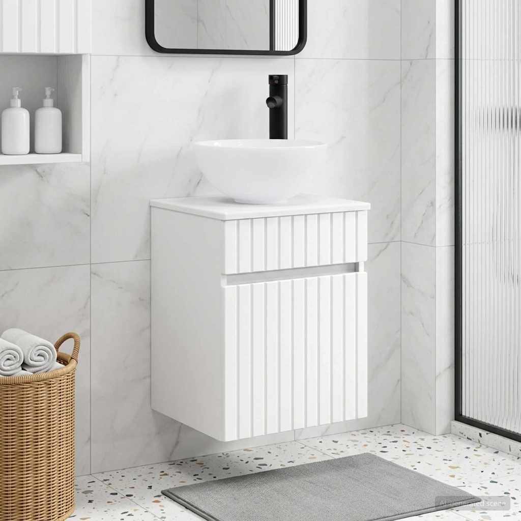 Mobile lavabo da parete Bianco 39 x 35 x 63 cm