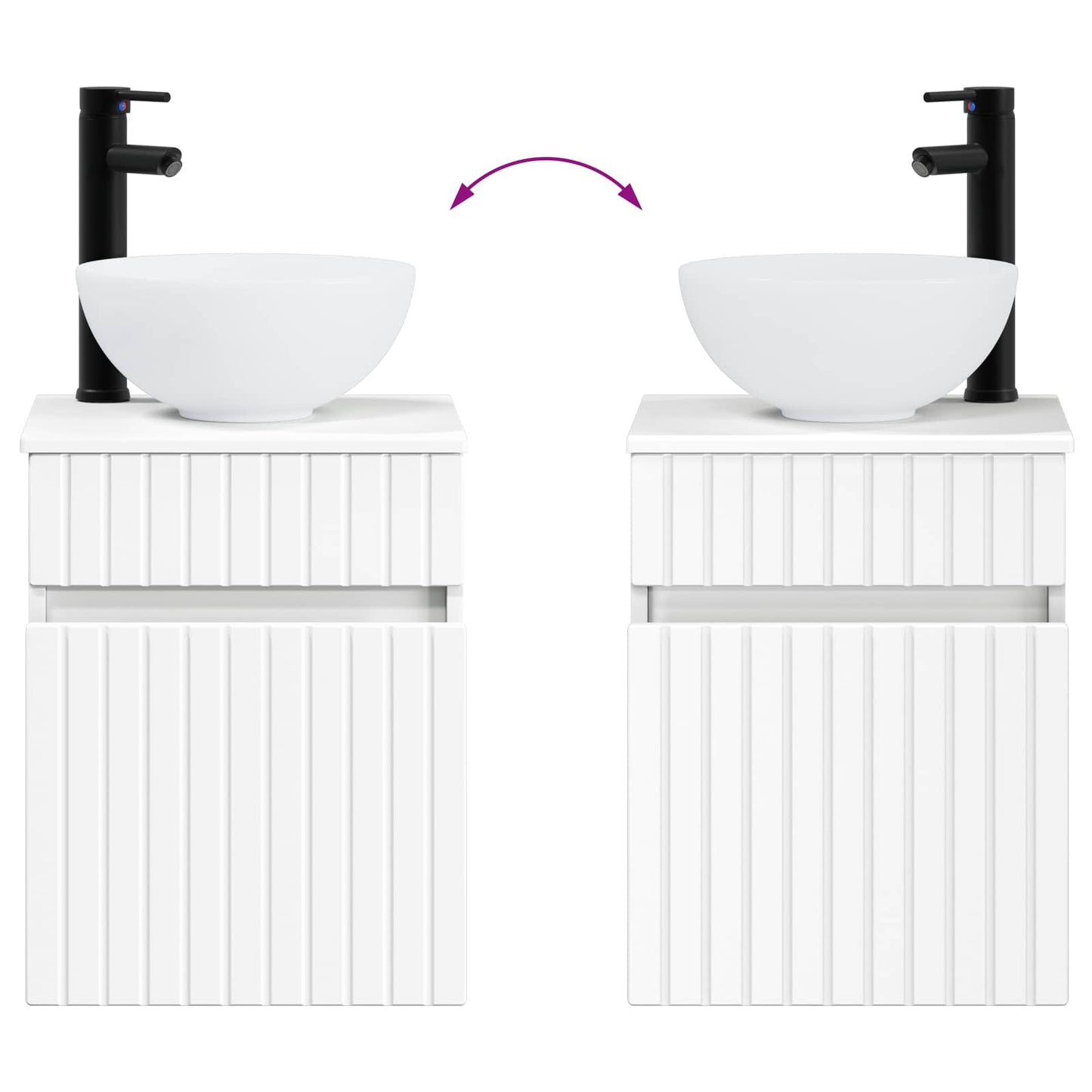 Mobile lavabo da parete Bianco 39 x 35 x 63 cm