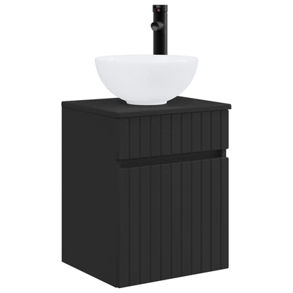 Mobile lavabo da parete Nero 39 x 35 x 63 cm | homemem39