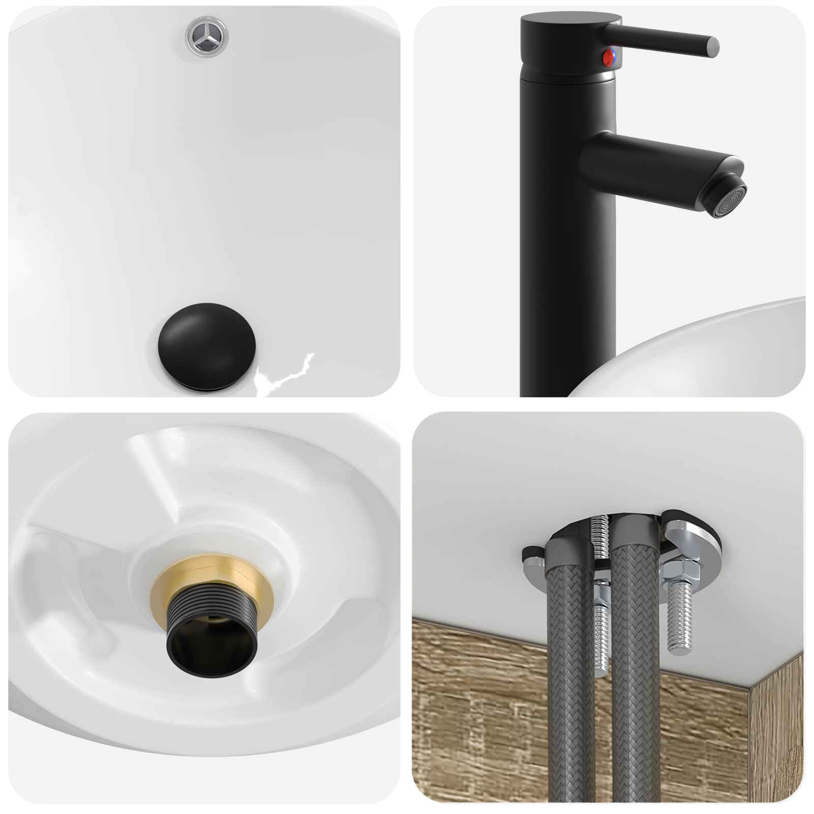 Mobile lavabo da parete Rovere Sonoma 39 x 35 x 63 cm | homemem39