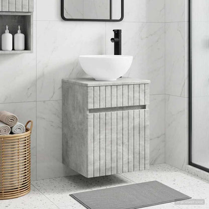 Mobile lavabo da parete Grigio Cemento 39 x 35 x 63 cm | homemem39
