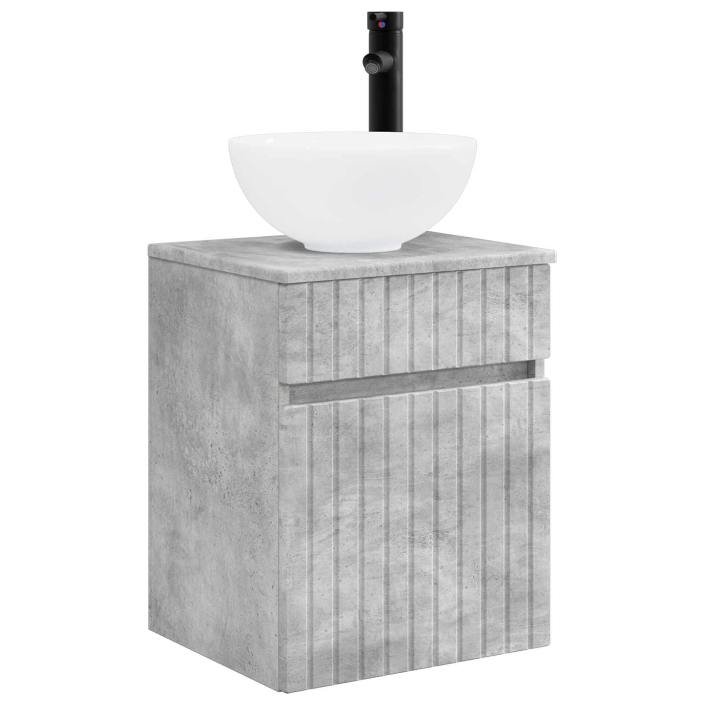 Mobile lavabo da parete Grigio Cemento 39 x 35 x 63 cm | homemem39