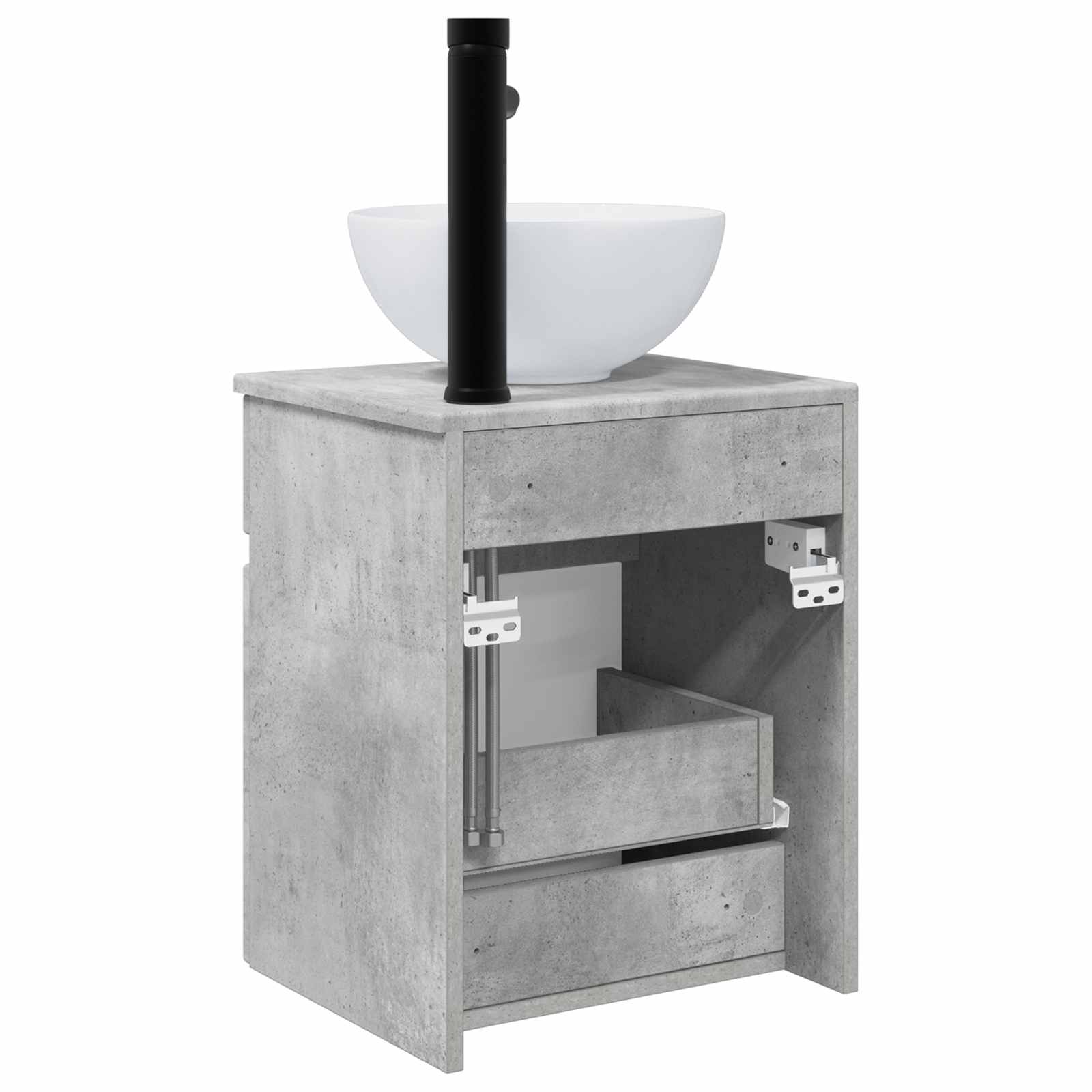 Mobile lavabo da parete Grigio Cemento 39 x 35 x 63 cm | homemem39