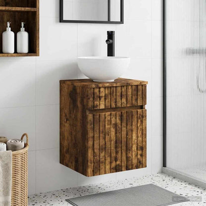 Mobile lavabo da parete Rovere Fumo 39 x 35 x 63 cm | homemem39