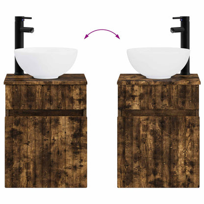 Mobile lavabo da parete Rovere Fumo 39 x 35 x 63 cm | homemem39
