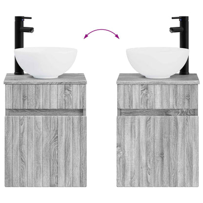 Mobile lavabo da parete Sonoma grigio 39 x 35 x 63 cm | homemem39