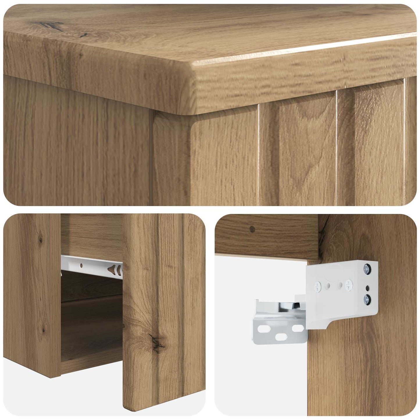 Mobile lavabo da parete Rovere Artigianale 39 x 35 x 63 cm | homemem39
