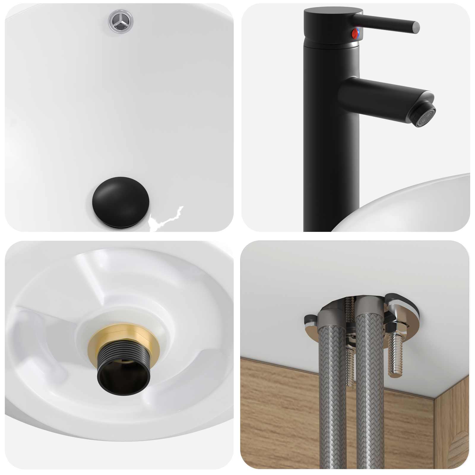 Mobile lavabo da parete Rovere Artigianale 39 x 35 x 63 cm | homemem39