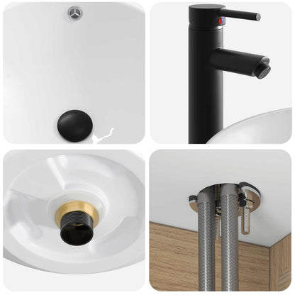 Mobile lavabo da parete Rovere Artigianale 39 x 35 x 63 cm | homemem39