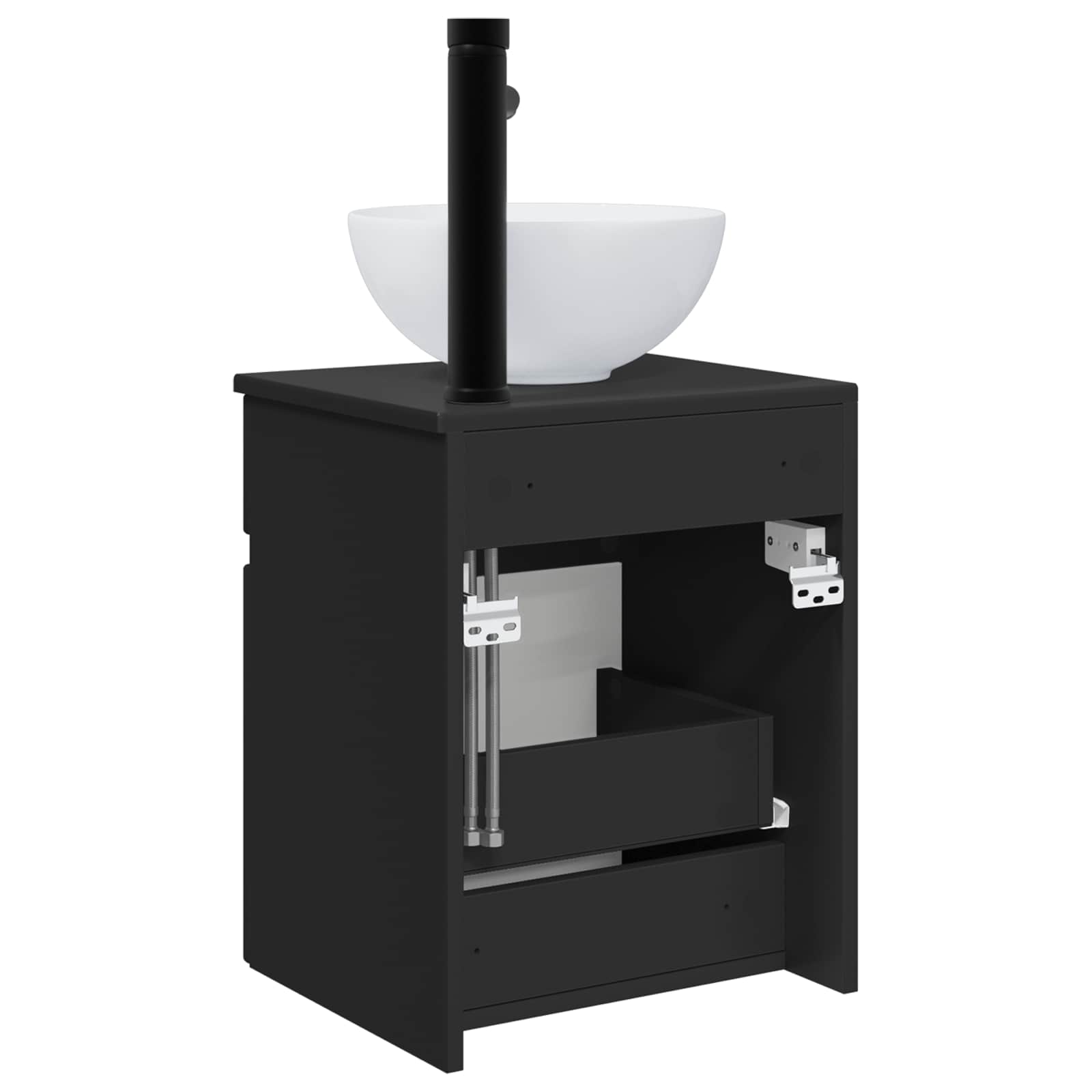Mobile lavabo da parete Nero 39 x 41 x 64,5 cm | homemem39
