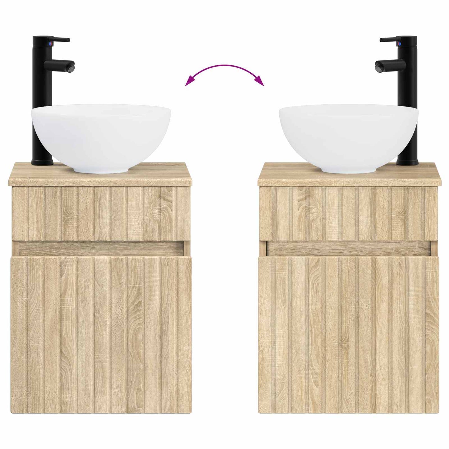 Mobile lavabo da parete Rovere Sonoma 39 x 41 x 64,5 cm | homemem39