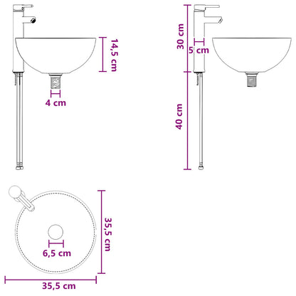 Mobile lavabo da parete Grigio Cemento 39 x 41 x 64,5 cm | homemem39