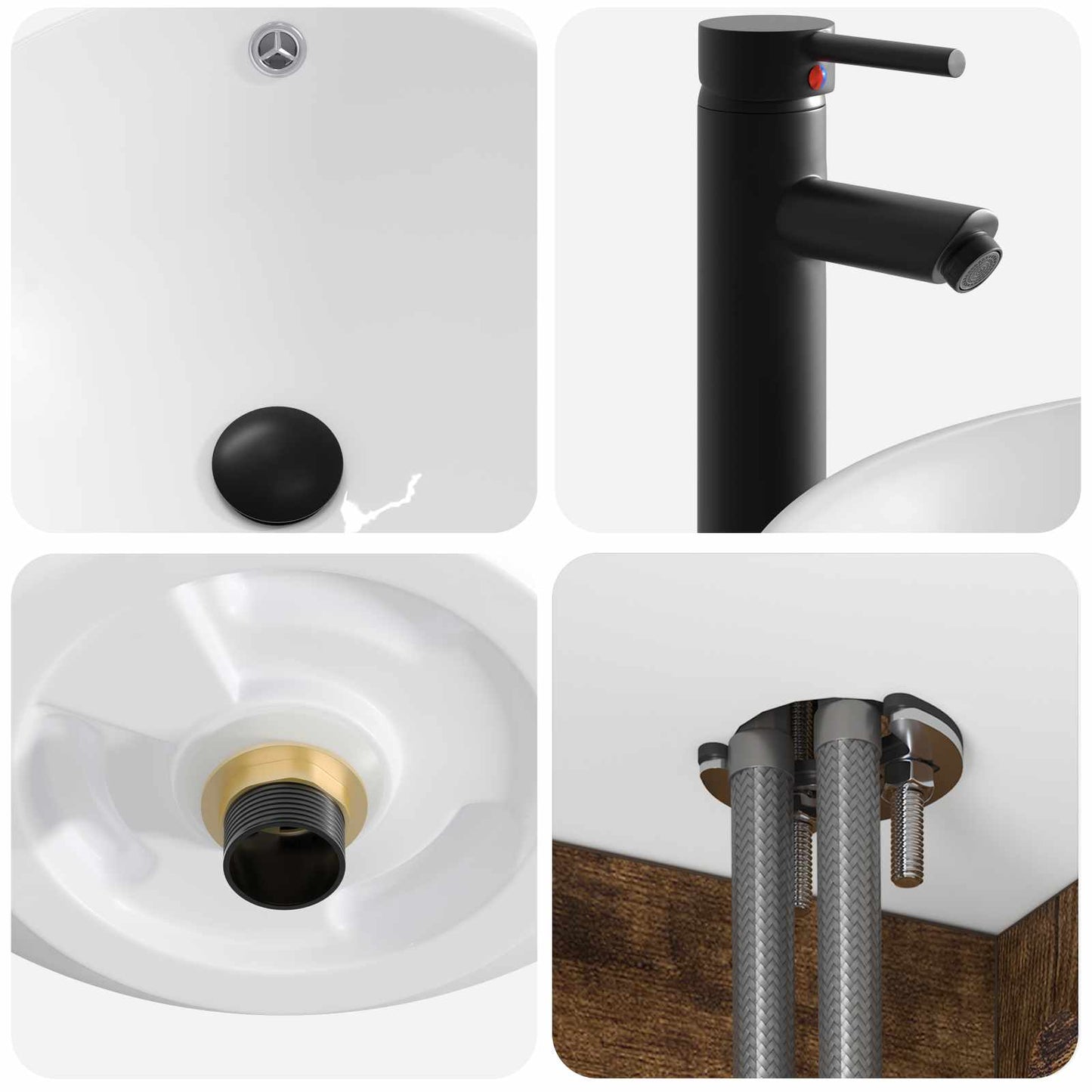 Mobile lavabo da parete Rovere Fumo 39 x 41 x 64,5 cm | homemem39