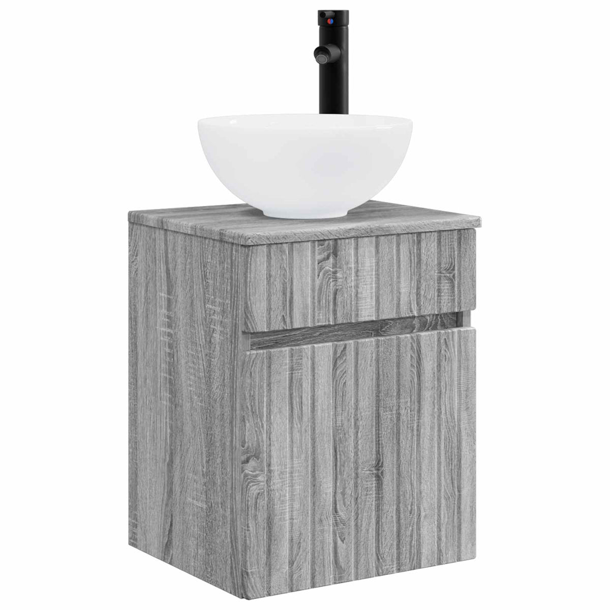 Mobile lavabo da parete Sonoma grigio 39 x 41 x 64,5 cm | homemem39