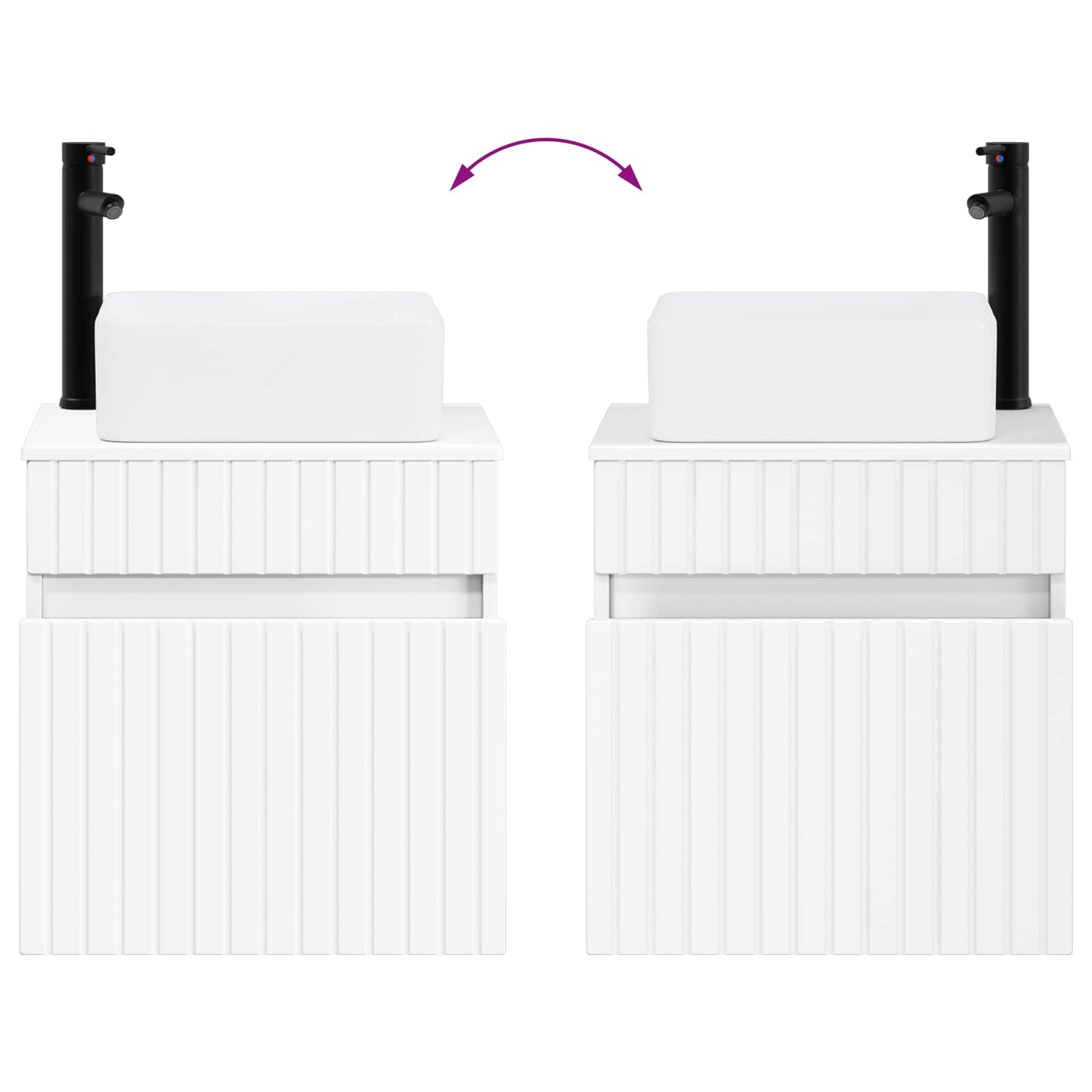 Mobile lavabo da parete Bianco 49 x 41 x 63 cm | homemem39