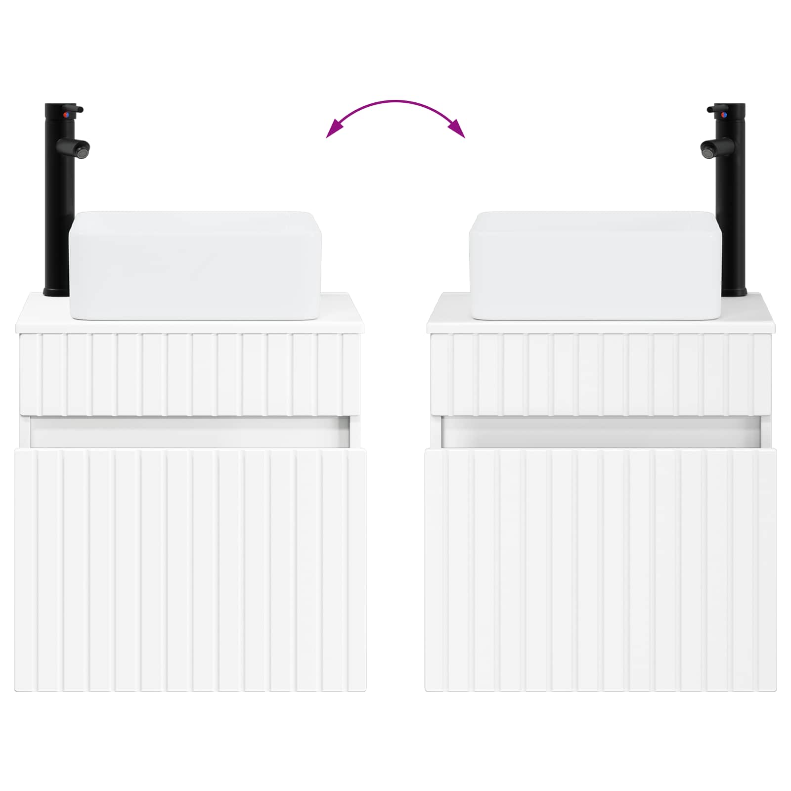 Mobile lavabo da parete Bianco 49 x 41 x 63 cm | homemem39