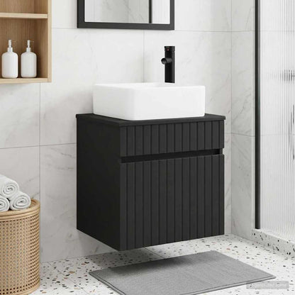 Mobile lavabo da parete Nero 49 x 41 x 63 cm | homemem39