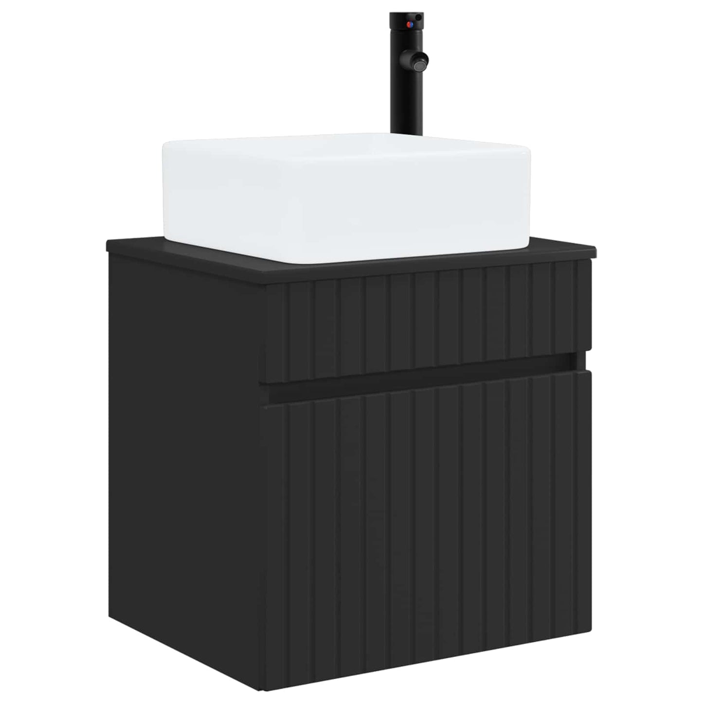 Mobile lavabo da parete Nero 49 x 41 x 63 cm | homemem39