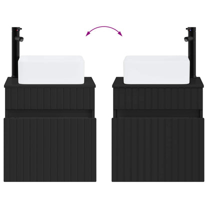 Mobile lavabo da parete Nero 49 x 41 x 63 cm | homemem39