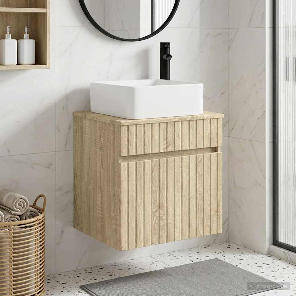 Mobile lavabo da parete Rovere Sonoma 49 x 41 x 63 cm | homemem39