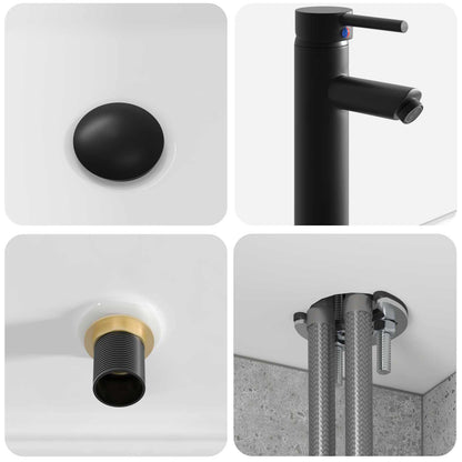Mobile lavabo da parete Grigio Cemento 49 x 41 x 63 cm | homemem39