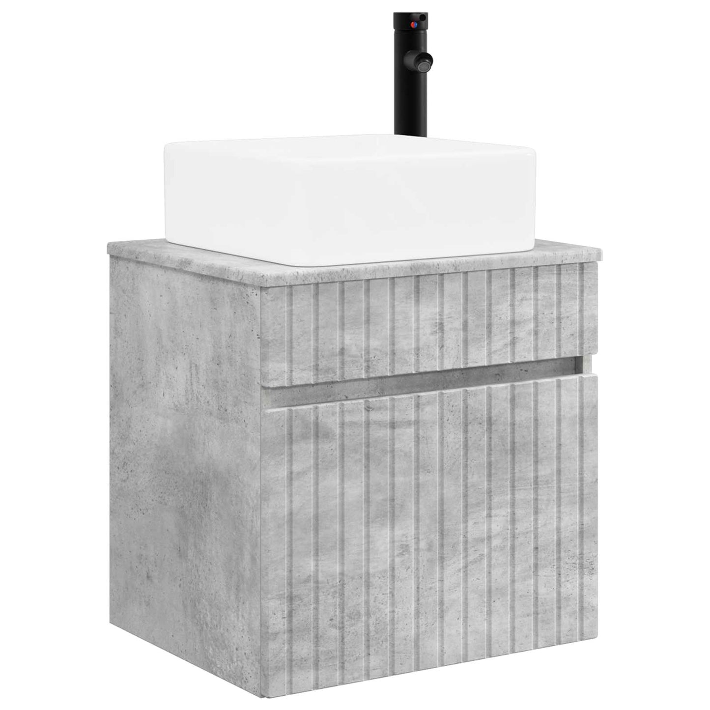 Mobile lavabo da parete Grigio Cemento 49 x 41 x 63 cm | homemem39