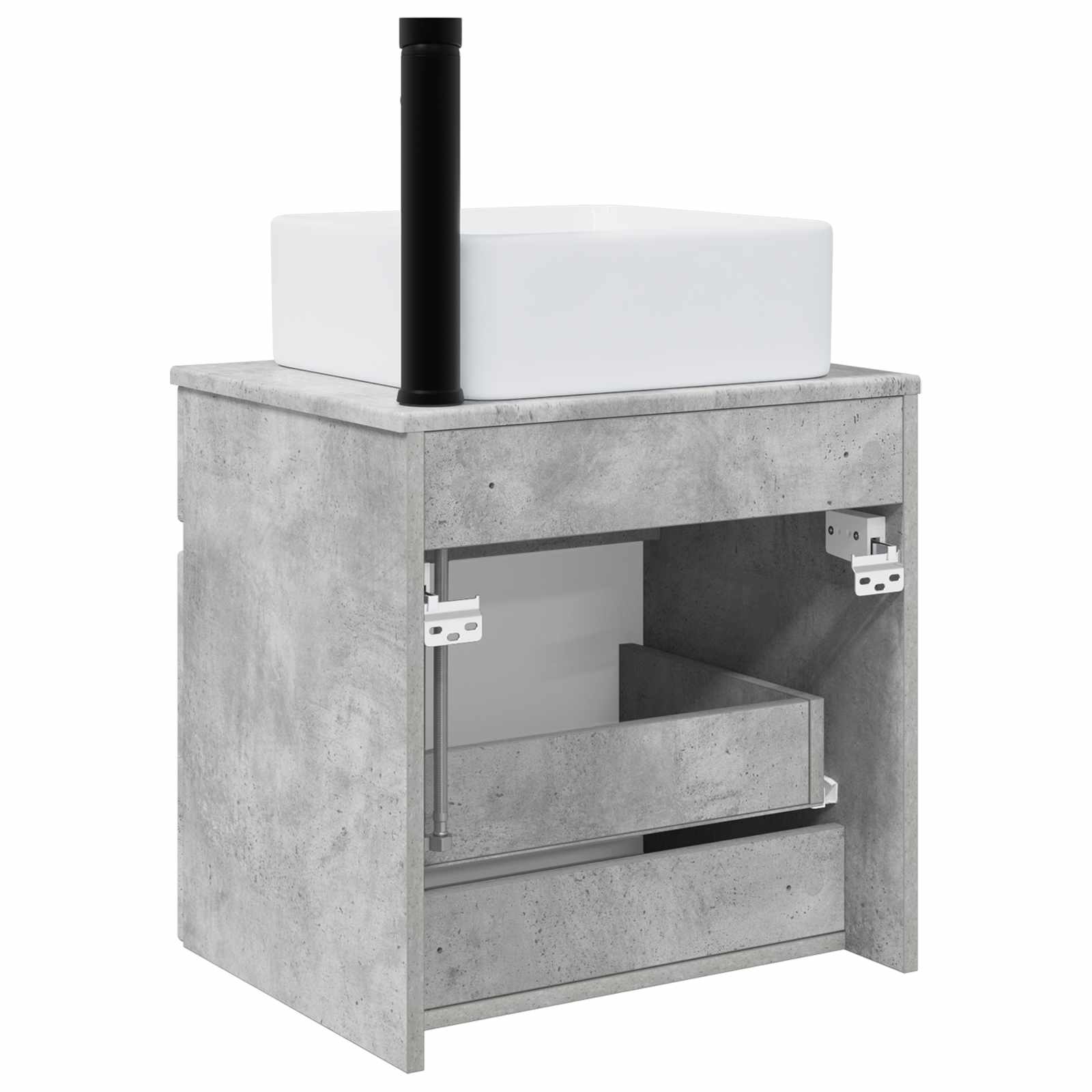 Mobile lavabo da parete Grigio Cemento 49 x 41 x 63 cm | homemem39
