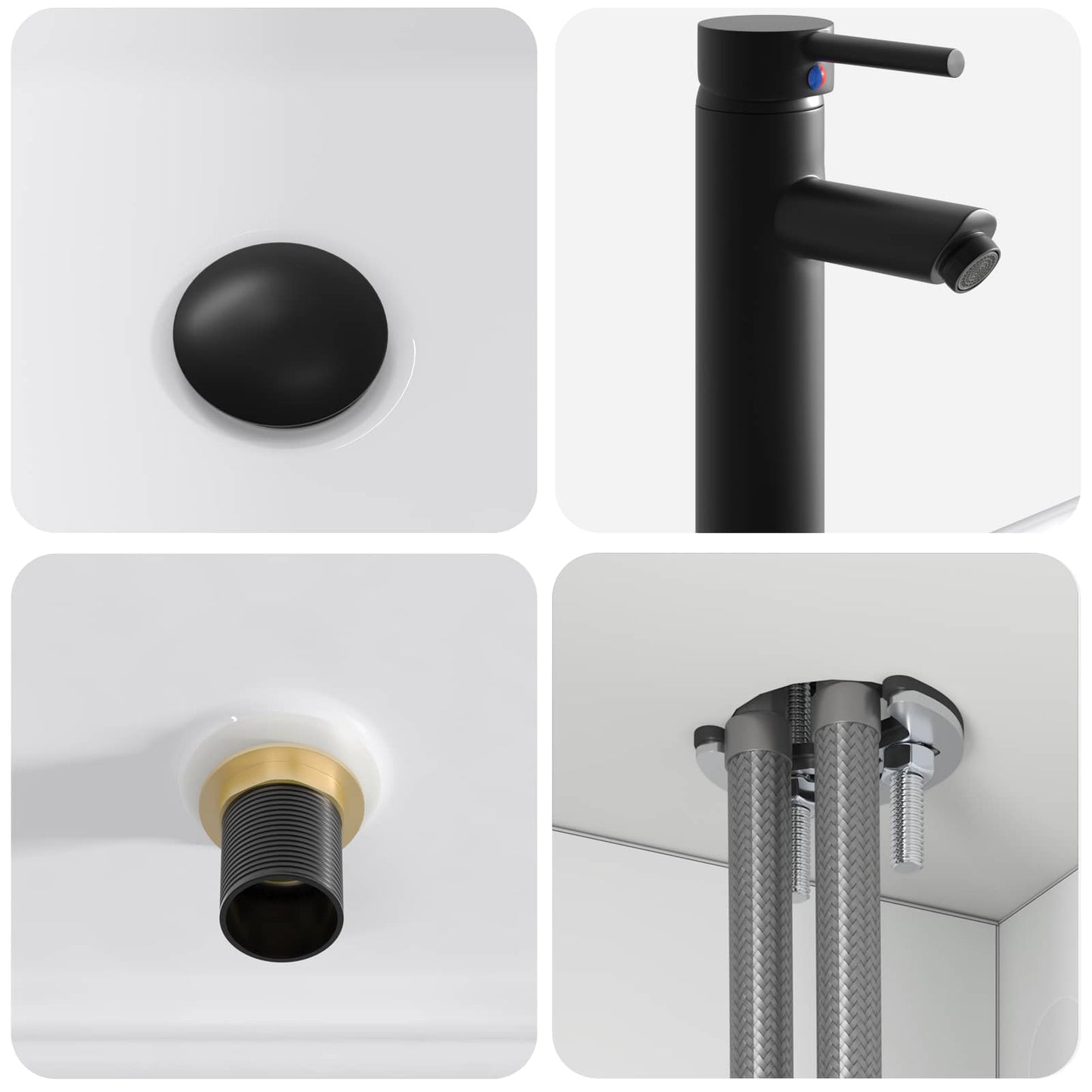 Mobile lavabo da parete Bianco Lucido 49 x 41 x 63 cm | homemem39