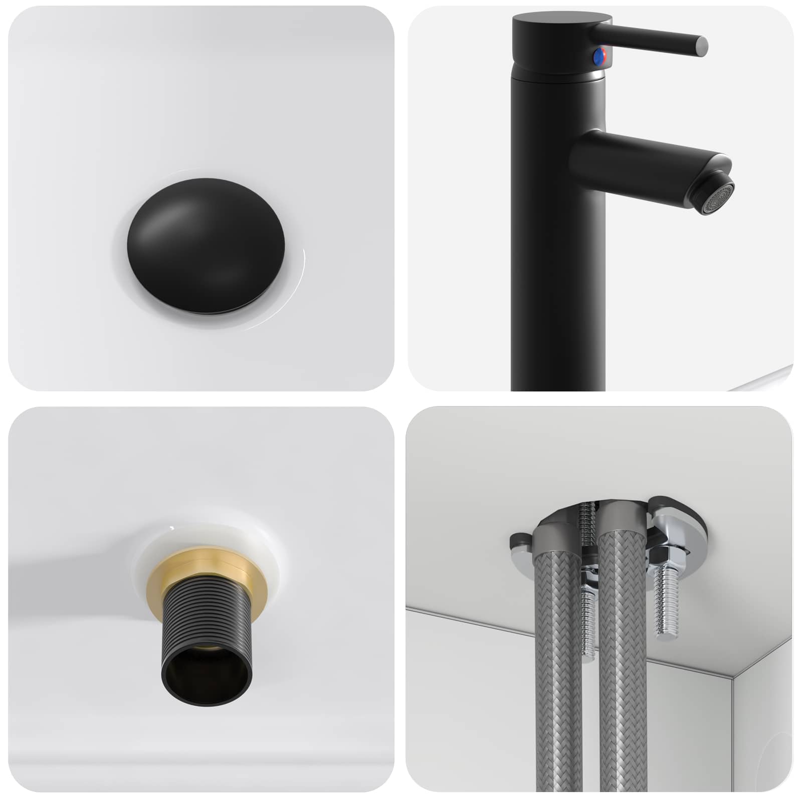 Mobile lavabo da parete Bianco Lucido 49 x 41 x 63 cm | homemem39