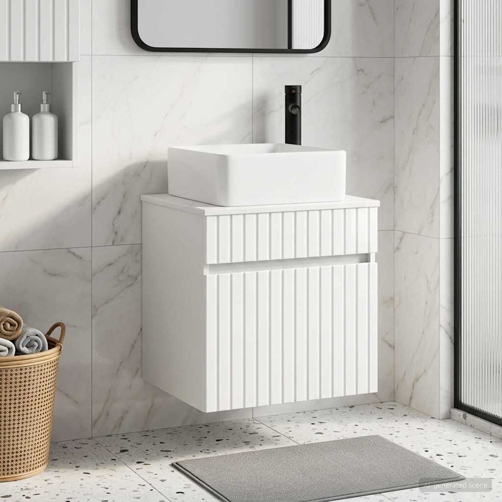Mobile lavabo da parete Bianco Lucido 49 x 41 x 63 cm | homemem39