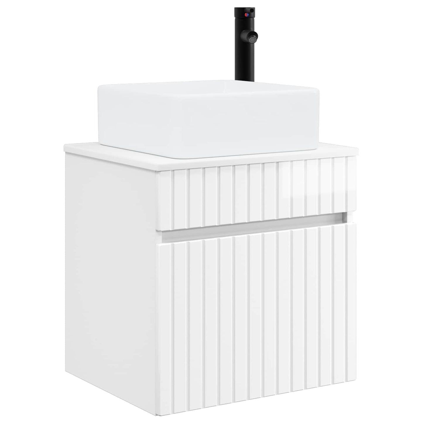 Mobile lavabo da parete Bianco Lucido 49 x 41 x 63 cm | homemem39