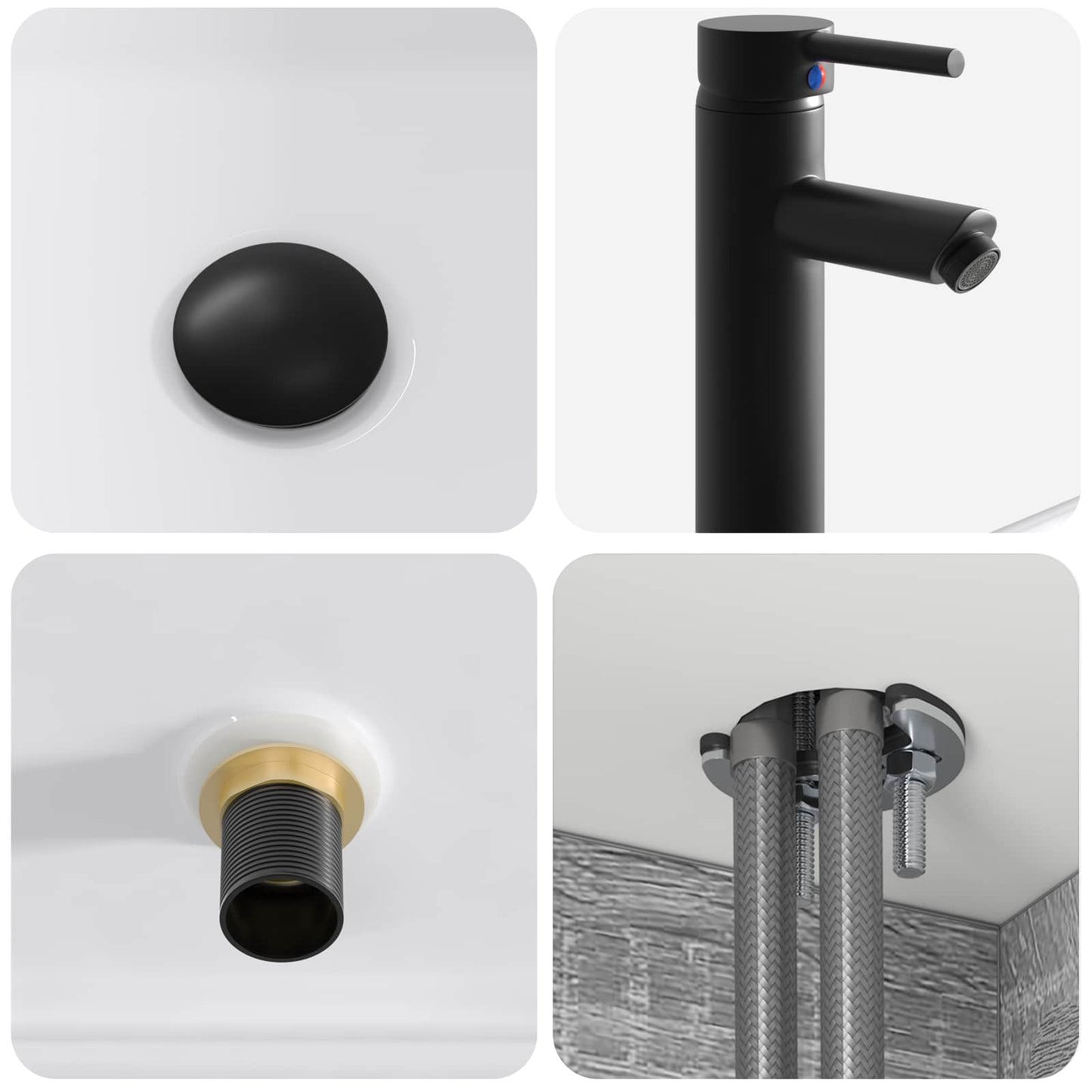 Mobile lavabo da parete Sonoma grigio 49 x 41 x 63 cm | homemem39