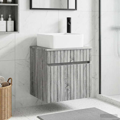 Mobile lavabo da parete Sonoma grigio 49 x 41 x 63 cm | homemem39