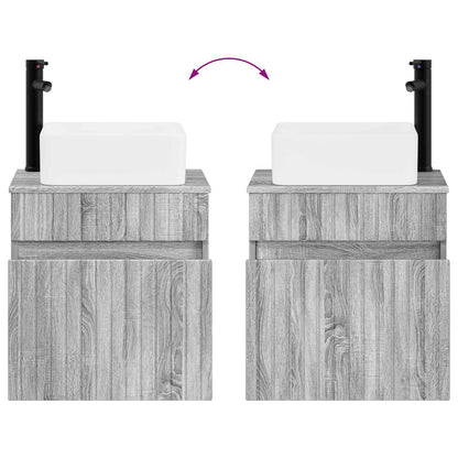 Mobile lavabo da parete Sonoma grigio 49 x 41 x 63 cm | homemem39