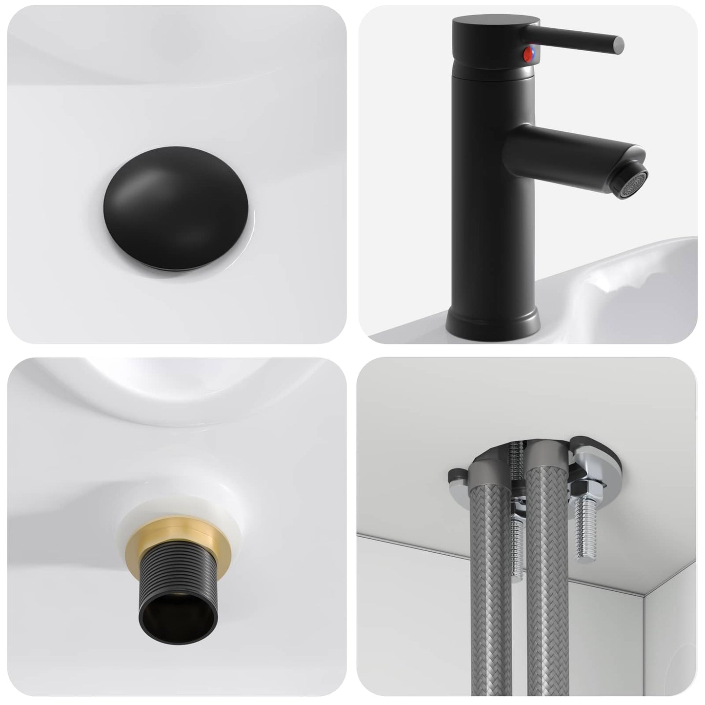 Mobile Lavabo da Parete Bianco 39 x 41 x 62,5 cm | homemem39
