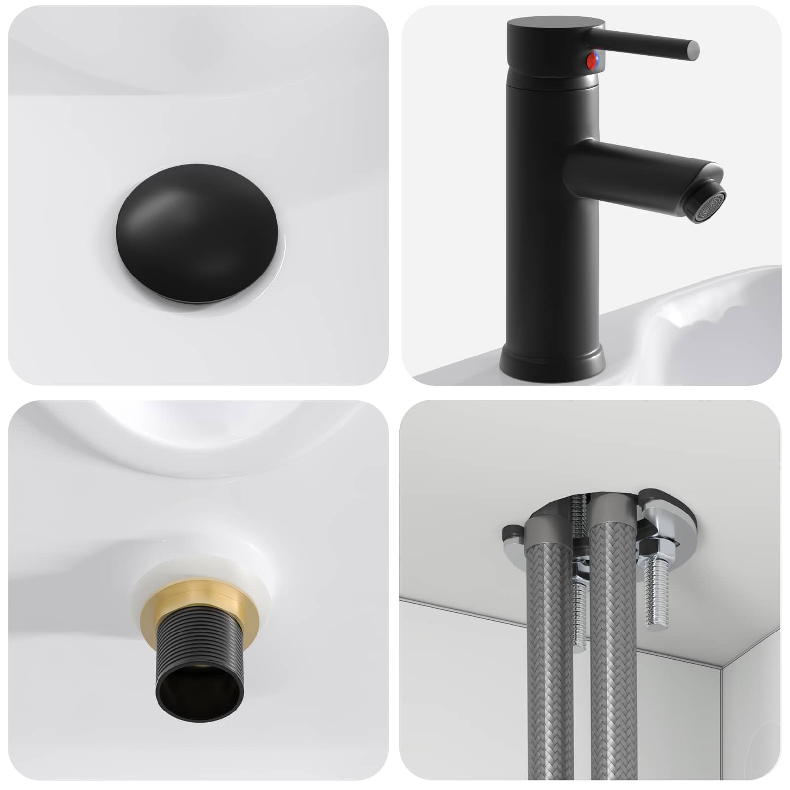Mobile Lavabo da Parete Bianco 39 x 41 x 62,5 cm | homemem39