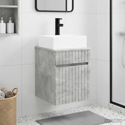 Mobile Lavabo da Parete Grigio Cemento 39 x 41 x 62,5 cm | homemem39