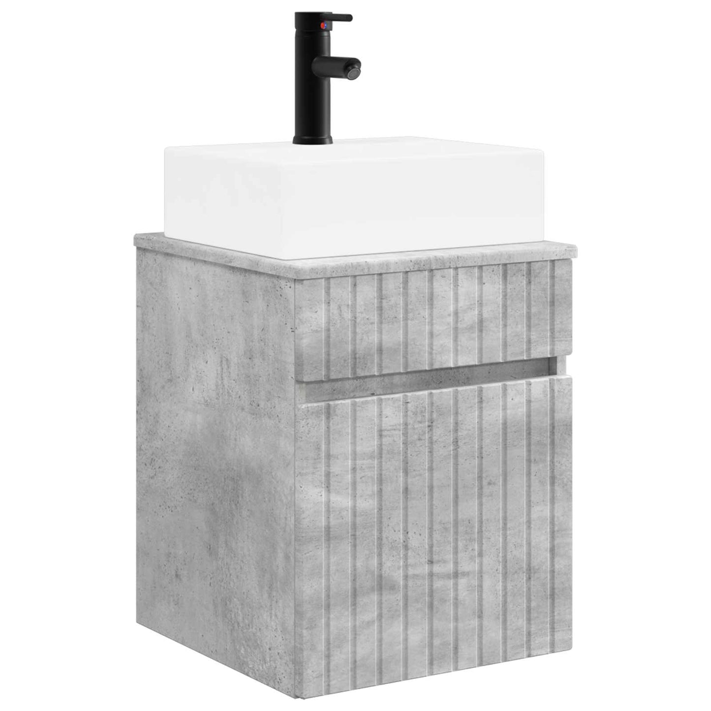 Mobile Lavabo da Parete Grigio Cemento 39 x 41 x 62,5 cm | homemem39