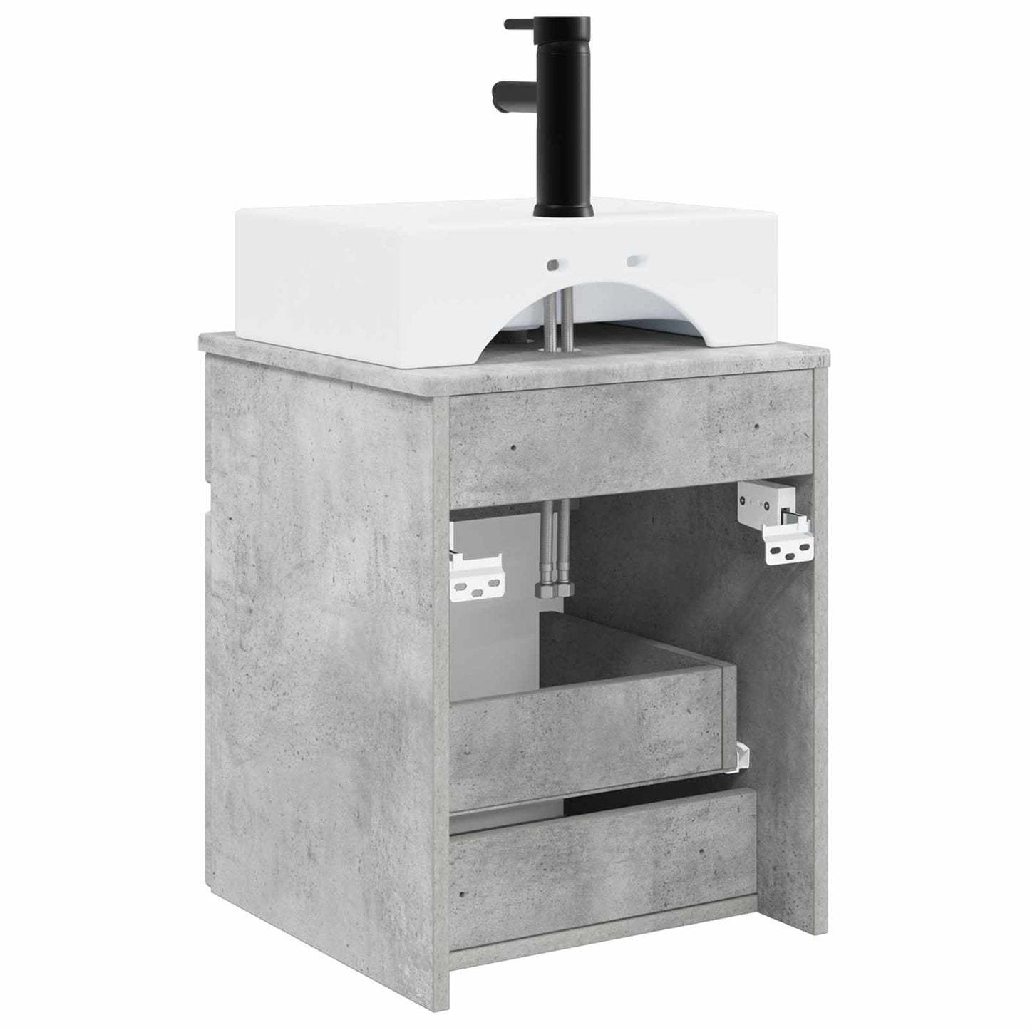 Mobile Lavabo da Parete Grigio Cemento 39 x 41 x 62,5 cm | homemem39